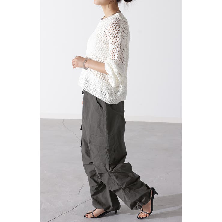 パンツ 裾2way パラシュートパンツ | HUG.U | 詳細画像21 