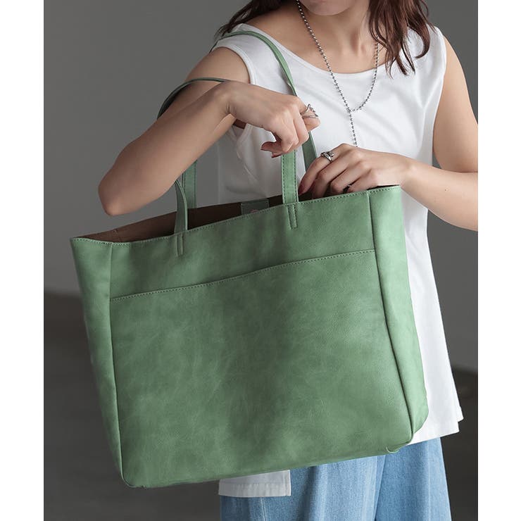 ミント | トート 大容量 a4 | HUG.U