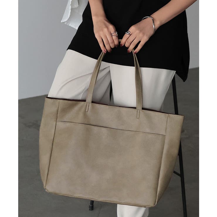 グレージュ | トート 大容量 a4 | HUG.U