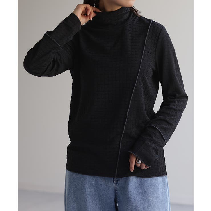 ブラック | トップス ロンT しぼ感 | HUG.U