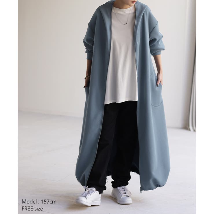 パーカー 超ロング すっきり | HUG.U | 詳細画像22 