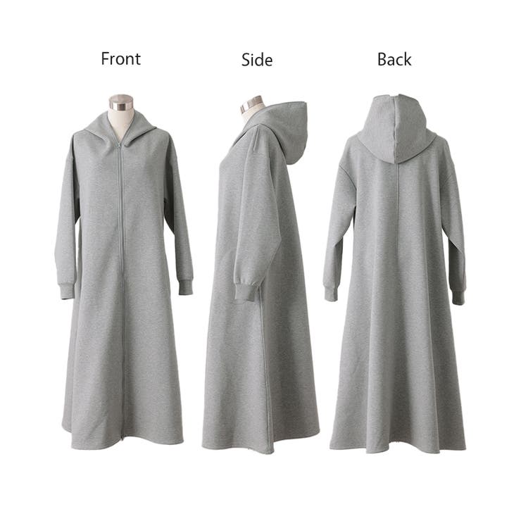 パーカー 超ロング すっきり | HUG.U | 詳細画像23 