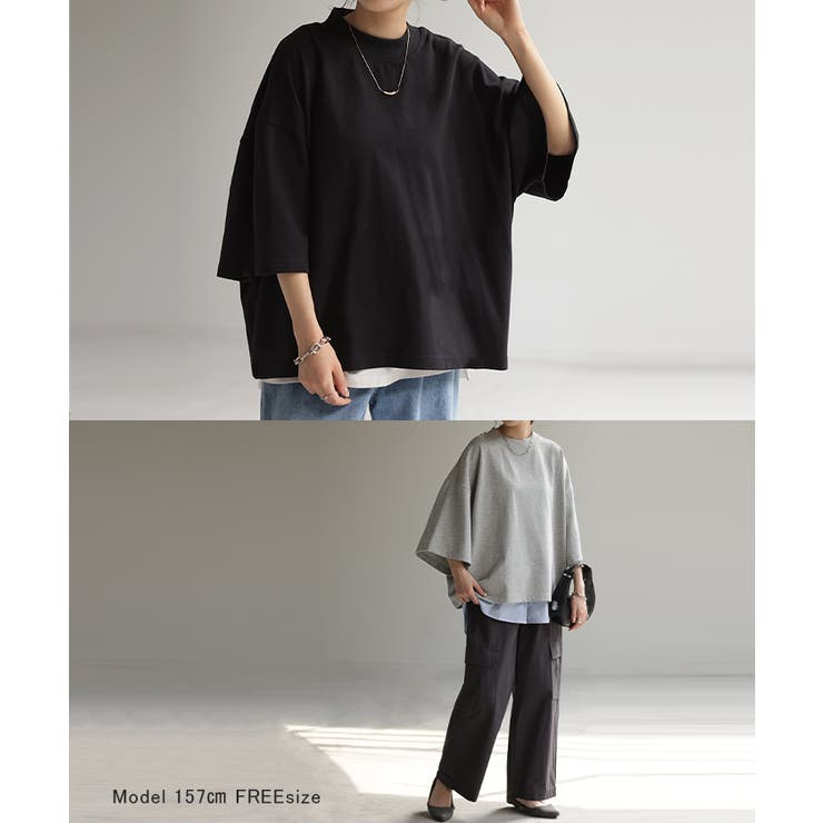Tシャツ オーバーサイズ 綿100 | HUG.U | 詳細画像3 