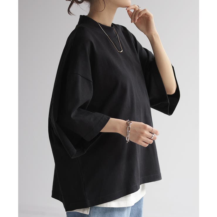 ブラック | Tシャツ オーバーサイズ 綿100 | HUG.U