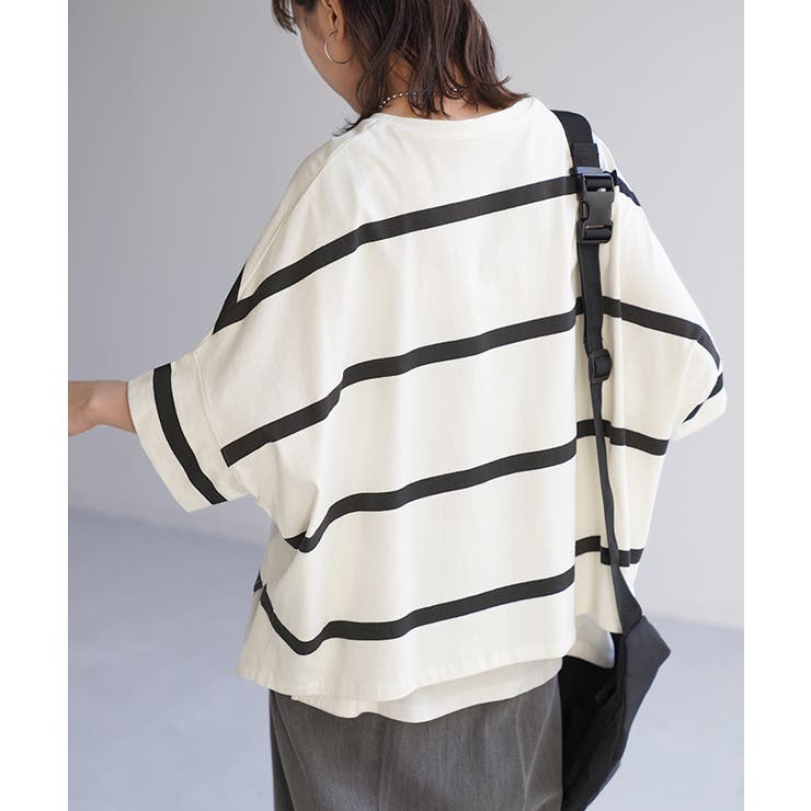 Tシャツ ボーダー 体型カバー | HUG.U | 詳細画像20 