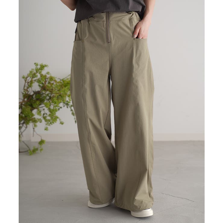 「H」カーゴパンツ レディース　Ｓサイズ パンツ カーゴパンツ ワイドパンツ[品番：HHHW0001950]｜HUG.U