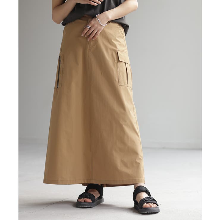サンドベージュ | スカート ロング カーゴ | HUG.U