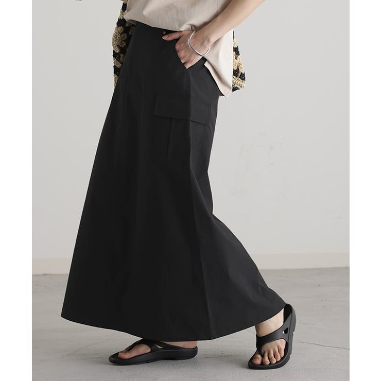 ブラック | スカート ロング カーゴ | HUG.U