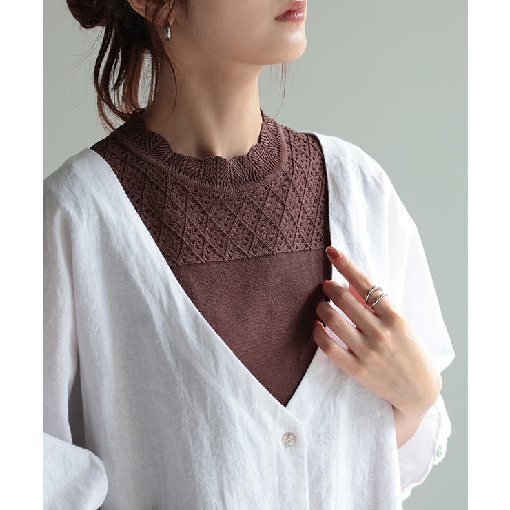 タンクトップ レース 襟 | HUG.U | 詳細画像5 