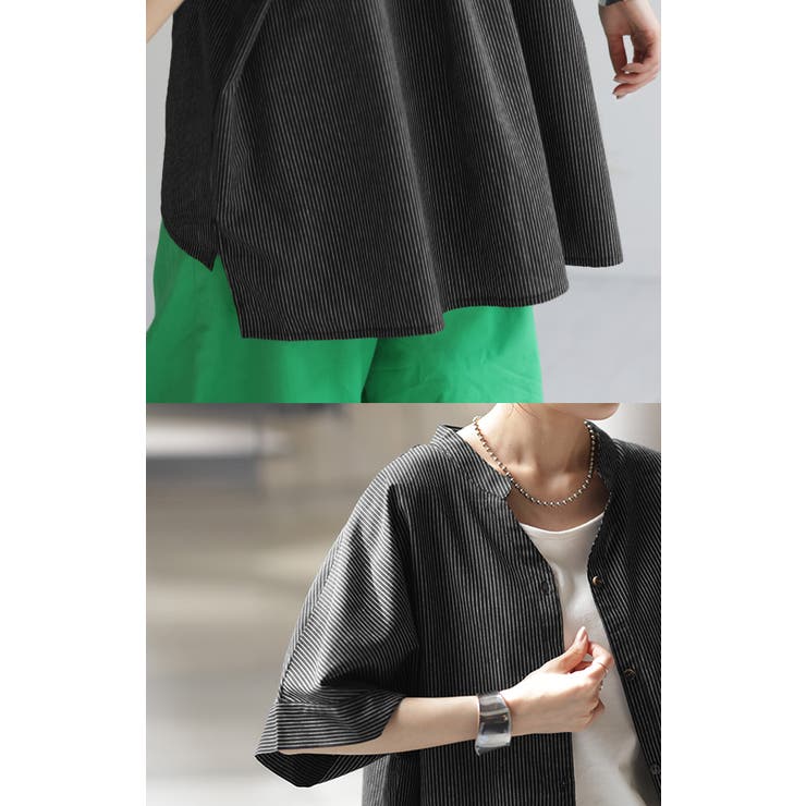 ブラウス ストライプ 綿100％ | HUG.U | 詳細画像21 