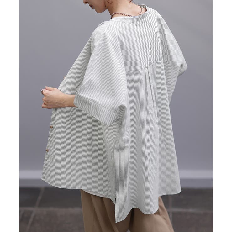 ブラウス ストライプ 綿100％ | HUG.U | 詳細画像23 