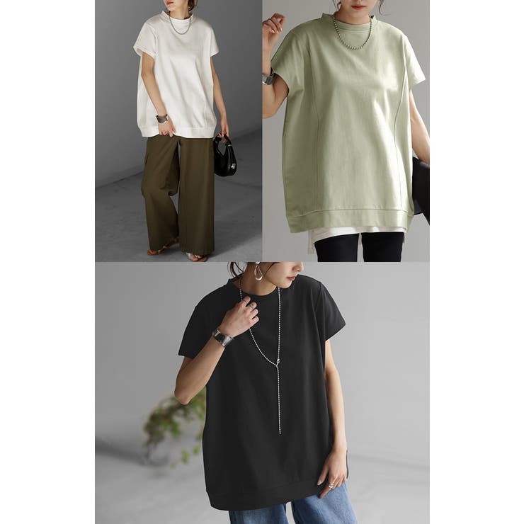 Tシャツ 半袖 モックネック | HUG.U | 詳細画像22 