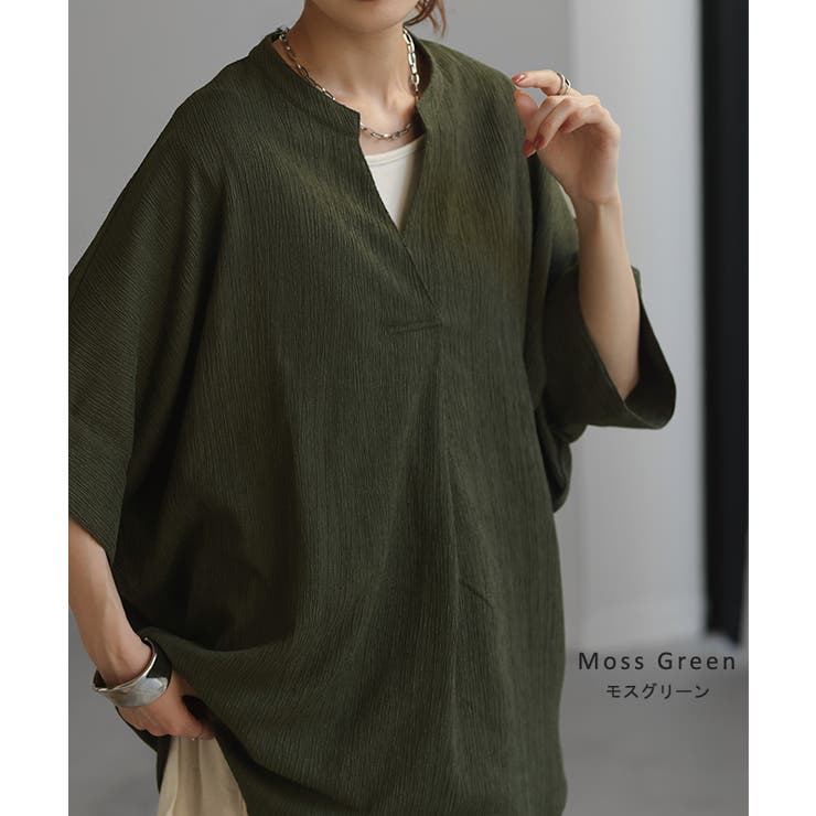 ブラウス 楊柳 キーネック | HUG.U | 詳細画像12 