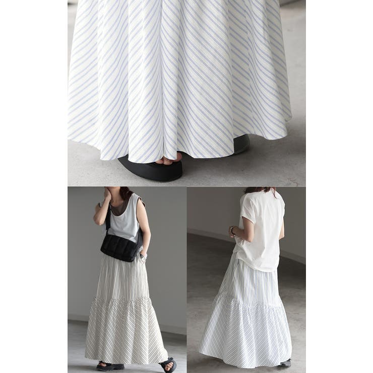 スカート ストライプ ナチュラル | HUG.U | 詳細画像22 