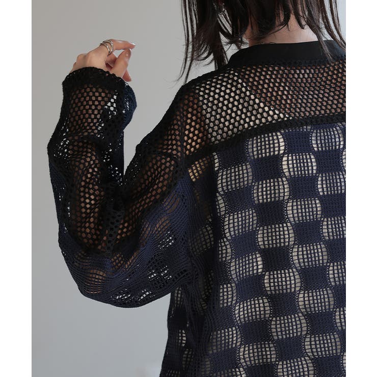 カーディガン メッシュ サマーニット | HUG.U | 詳細画像22 