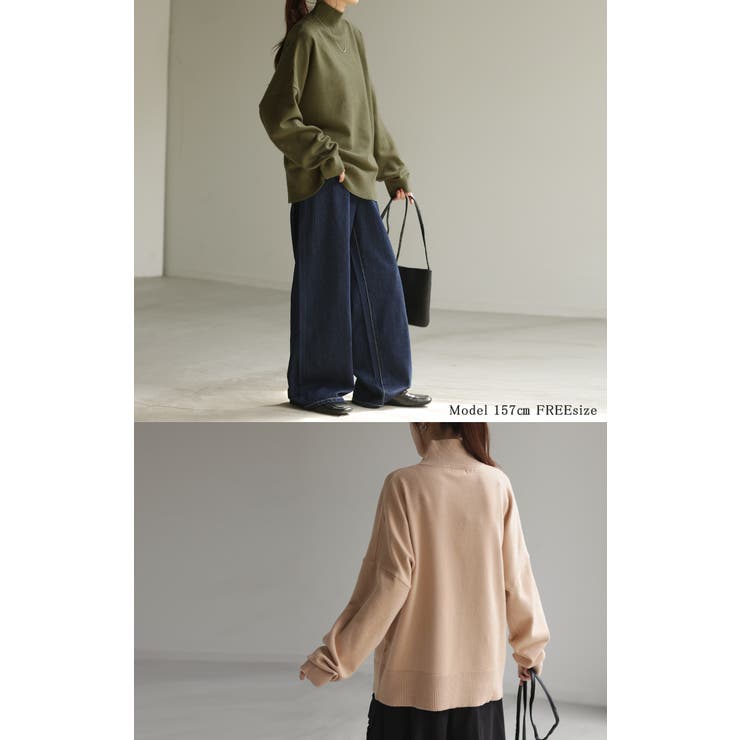 ニット タートルネック レディース | HUG.U | 詳細画像19 