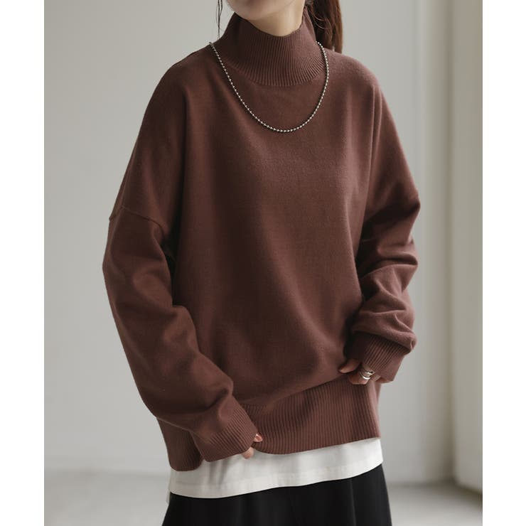 ココア | ニット タートルネック レディース | HUG.U