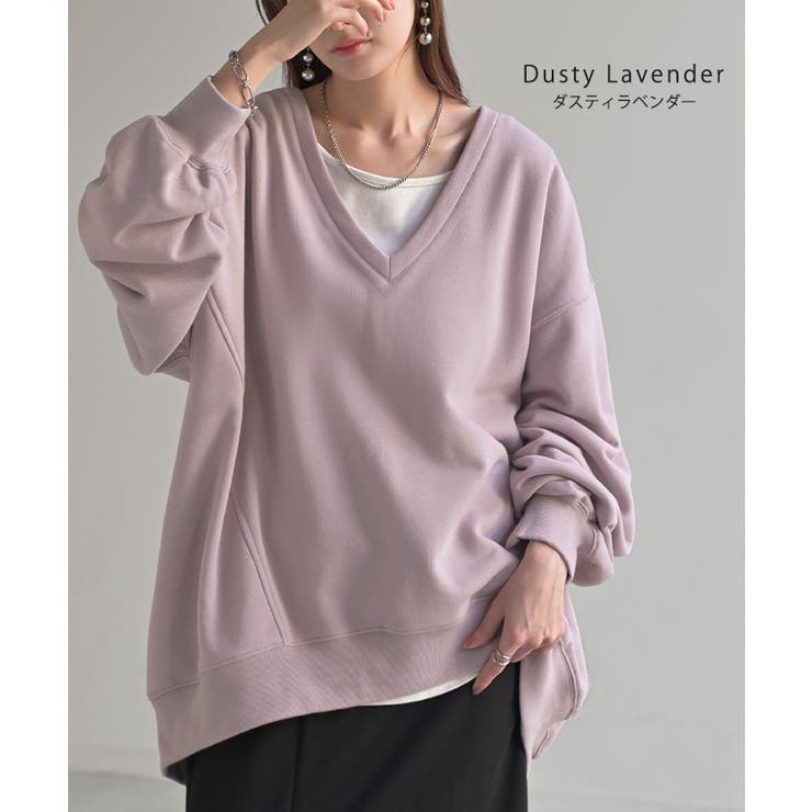 トップス 深V スウェット | HUG.U | 詳細画像16 