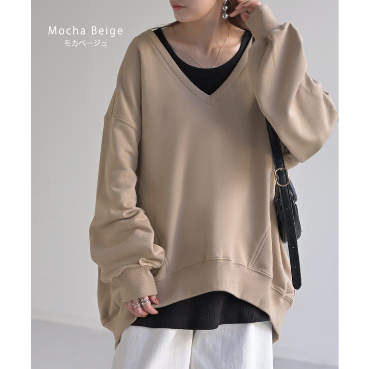 トップス 深V スウェット | HUG.U | 詳細画像19 