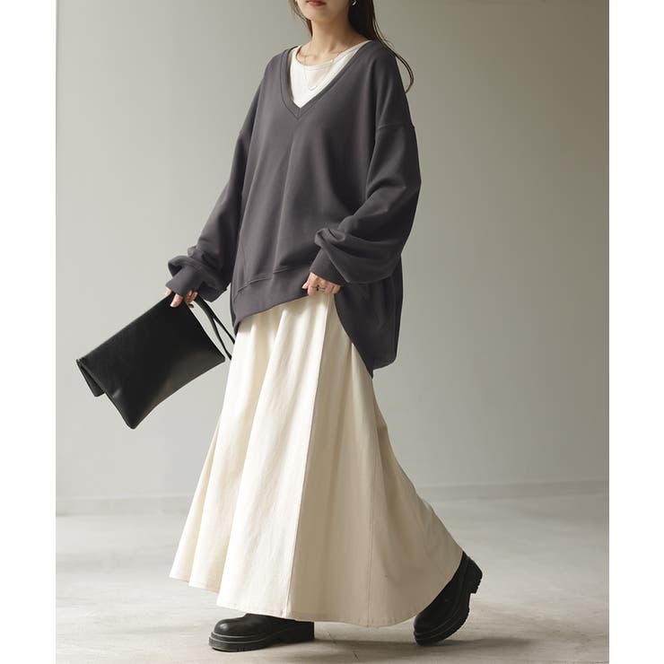 トップス 深V スウェット | HUG.U | 詳細画像27 