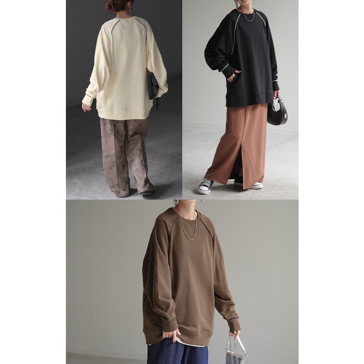 スウェット 配色 ロング | HUG.U | 詳細画像22 