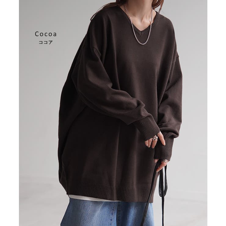 ニット 選べるネック ロング | HUG.U | 詳細画像10 