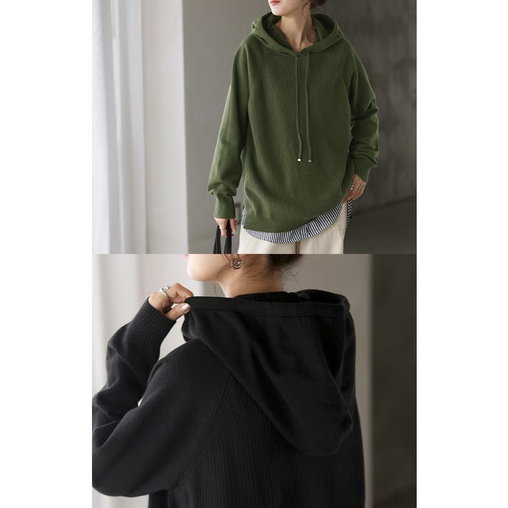 パーカー ニット リブニット | HUG.U | 詳細画像21 