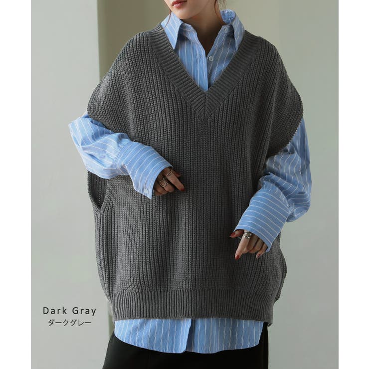 ベスト ニット 体型カバー | HUG.U | 詳細画像12 