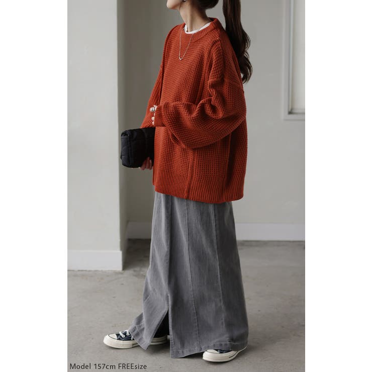 ニット ワッフル チュニック | HUG.U | 詳細画像21 