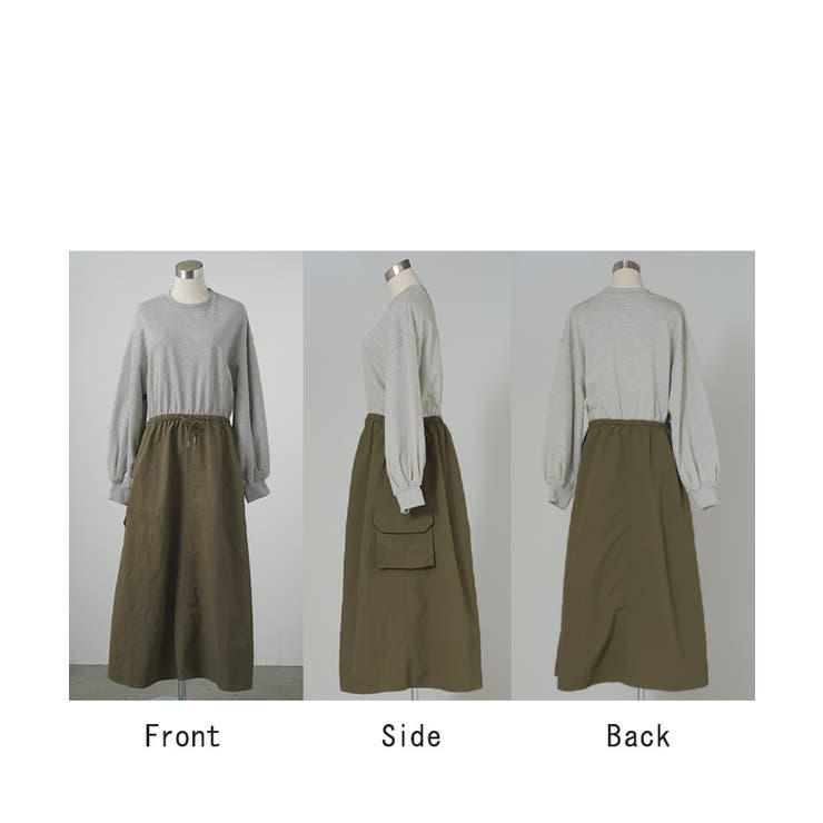 ワンピース 異素材 ドッキング | HUG.U | 詳細画像22 