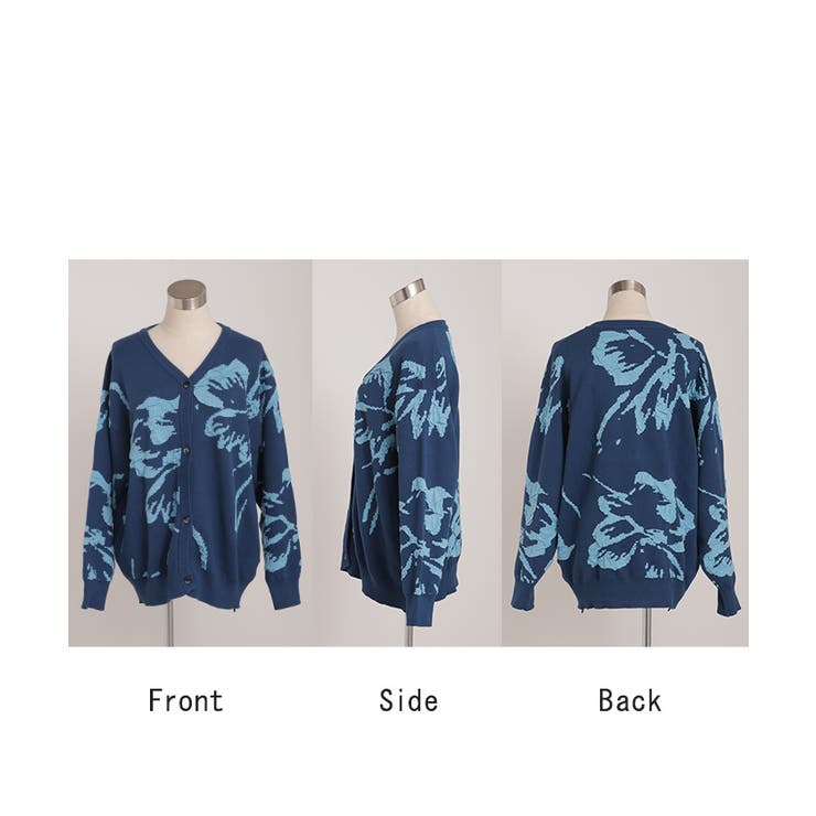 カーディガン 花柄 ニット | HUG.U | 詳細画像23 