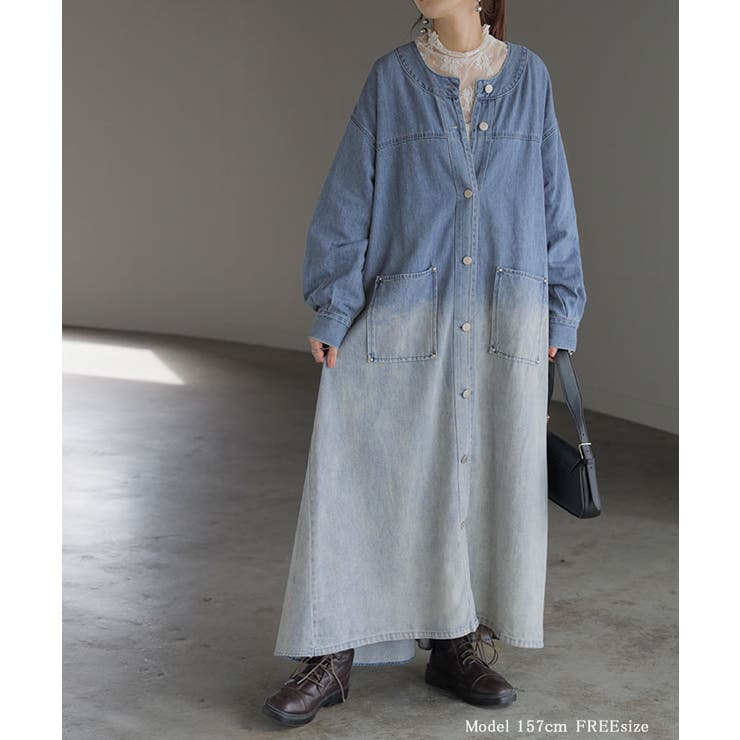 ワンピース デニム シャツ | HUG.U | 詳細画像21 