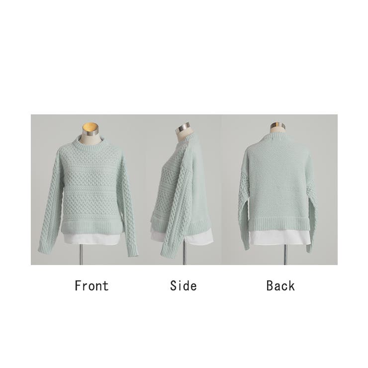 ニット シャツ 重ね着風 | HUG.U | 詳細画像23 