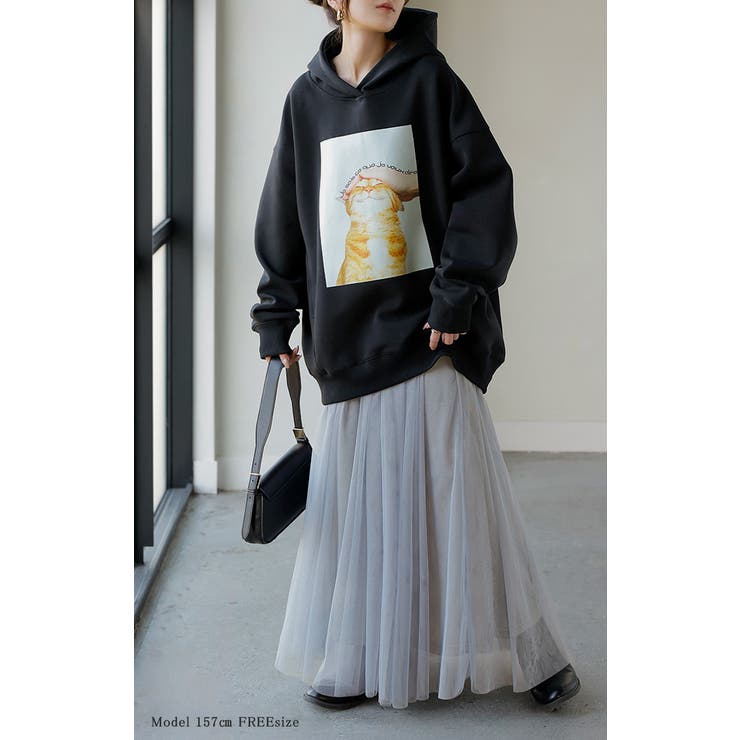 パーカー 猫 ダンボール | HUG.U | 詳細画像5 