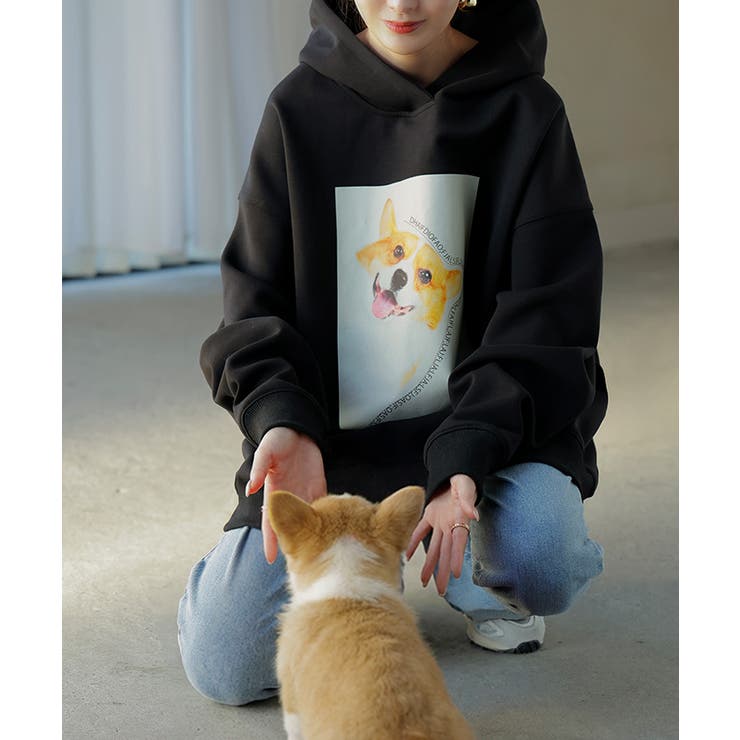 ブラック(コーギー) | パーカー 猫 ダンボール | HUG.U