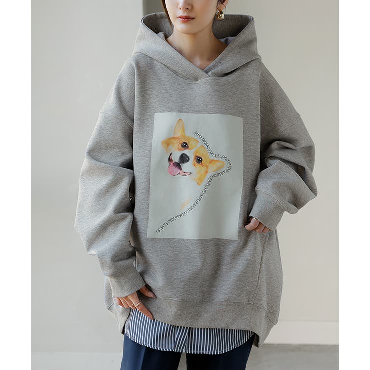 グレー(コーギー) | パーカー 猫 ダンボール | HUG.U