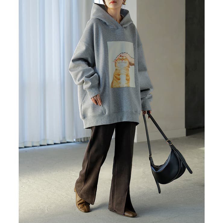 グレー(猫タイプ2) | パーカー 猫 ダンボール | HUG.U