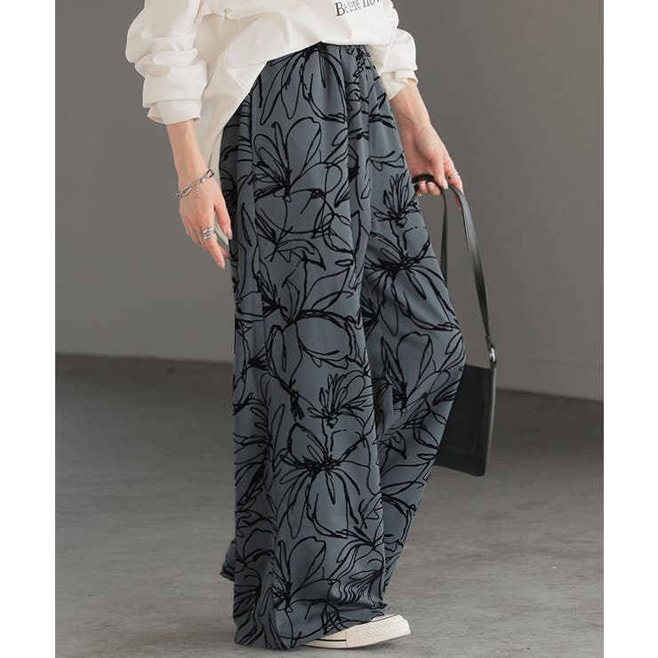 パンツ ワイド 花柄 | HUG.U | 詳細画像6 