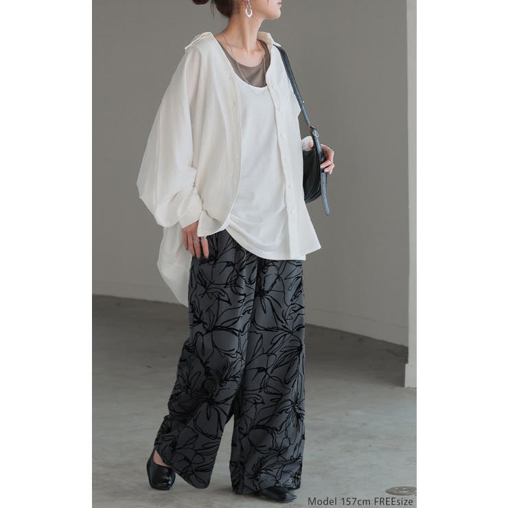 パンツ ワイド 花柄 | HUG.U | 詳細画像8 