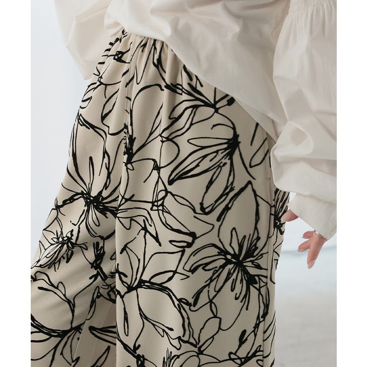 パンツ ワイド 花柄 | HUG.U | 詳細画像9 