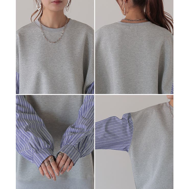 スウェット ドッキング トップス | HUG.U | 詳細画像23 