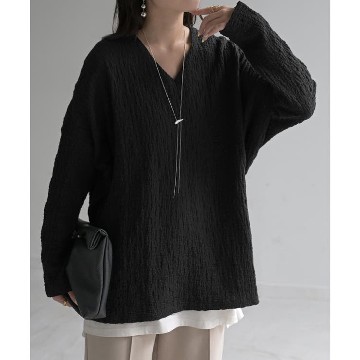 ブラック(シュリンク) | ロンT ドルマン トップス | HUG.U