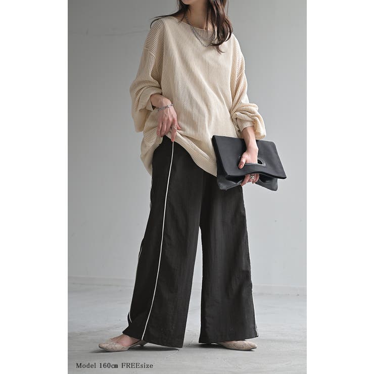 パンツ ワイド ナイロンパンツ | HUG.U | 詳細画像21 