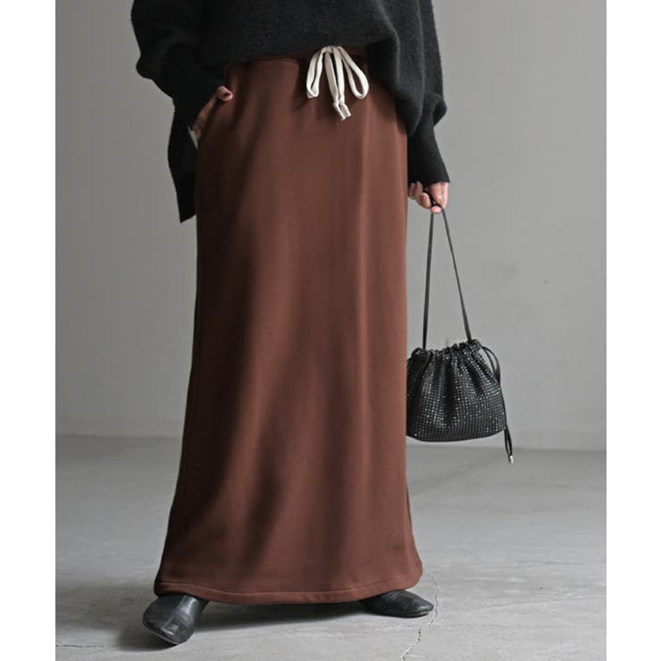 ブラウン(裏シャギー) | スカート 選べる 丈 | HUG.U