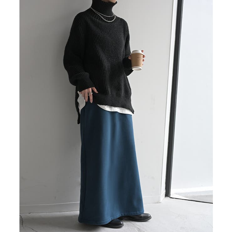 ブルー(裏シャギー) | スカート 選べる 丈 | HUG.U