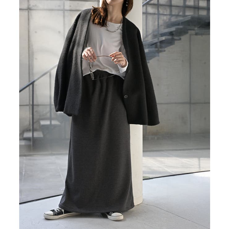 ダークグレー(裏シャギー) | スカート 選べる 丈 | HUG.U