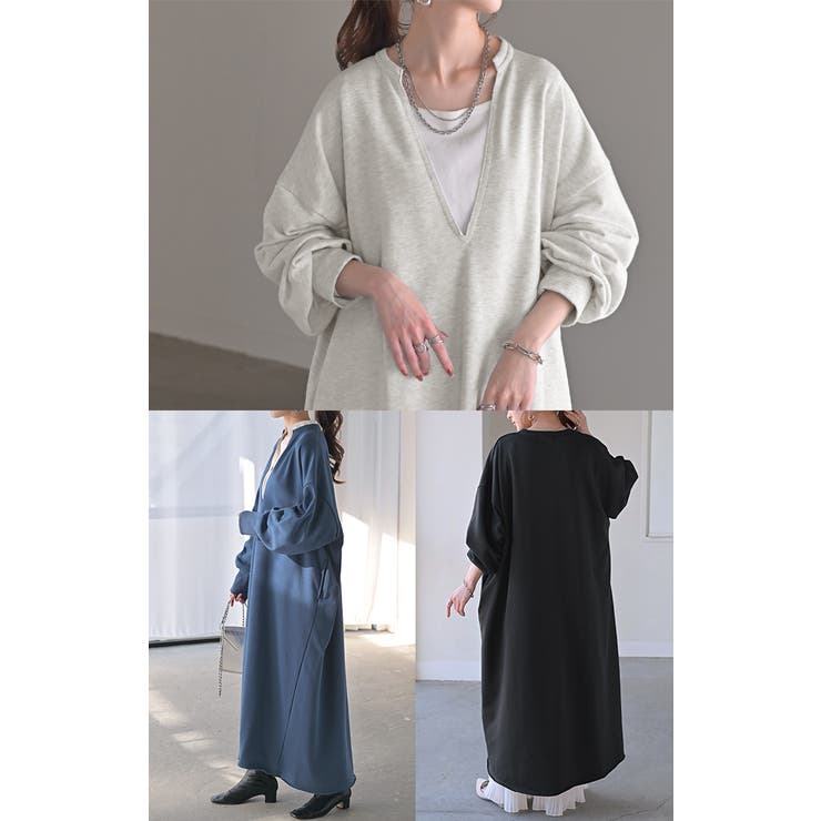 ワンピース 深V ぽわん袖 | HUG.U | 詳細画像22 