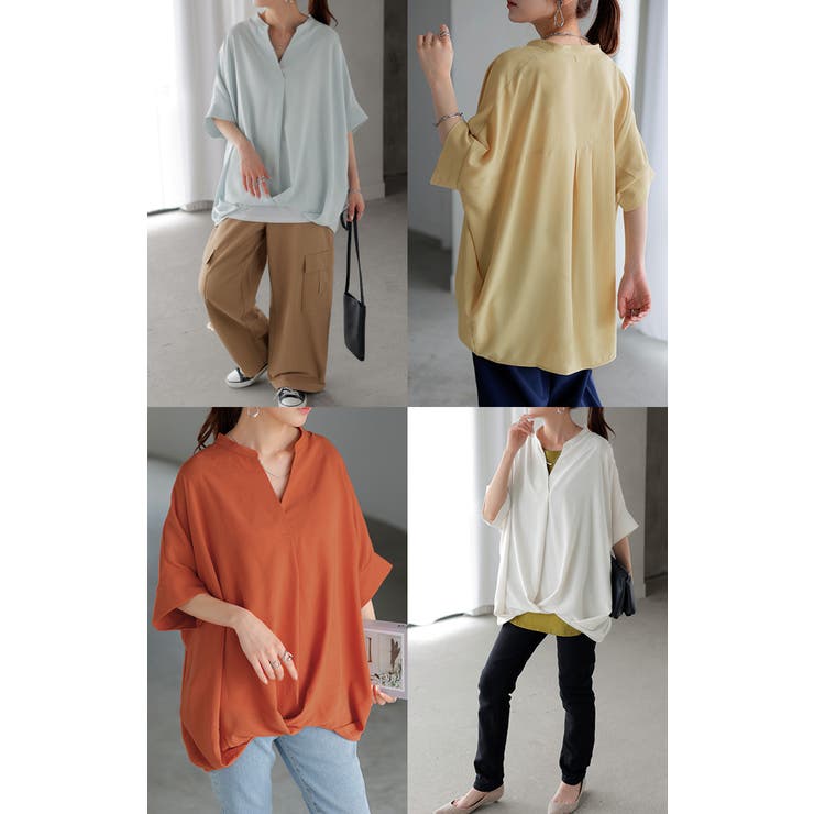 ブラウス キーネック シャツ | HUG.U | 詳細画像21 