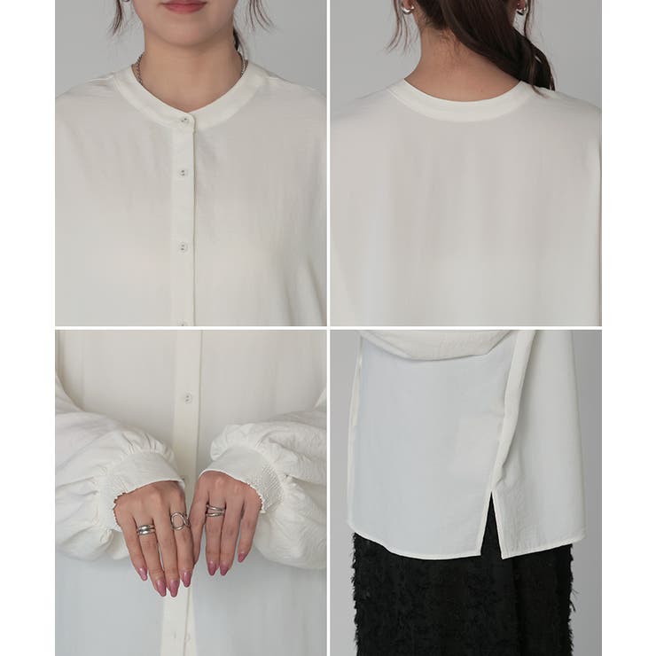 ブラウス ぽわん袖 ノーカラー | HUG.U | 詳細画像22 