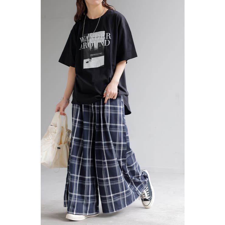 パンツ チェック ワイドパンツ | HUG.U | 詳細画像21 